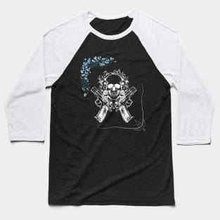 guns skull and frame Baseball T-Shirt